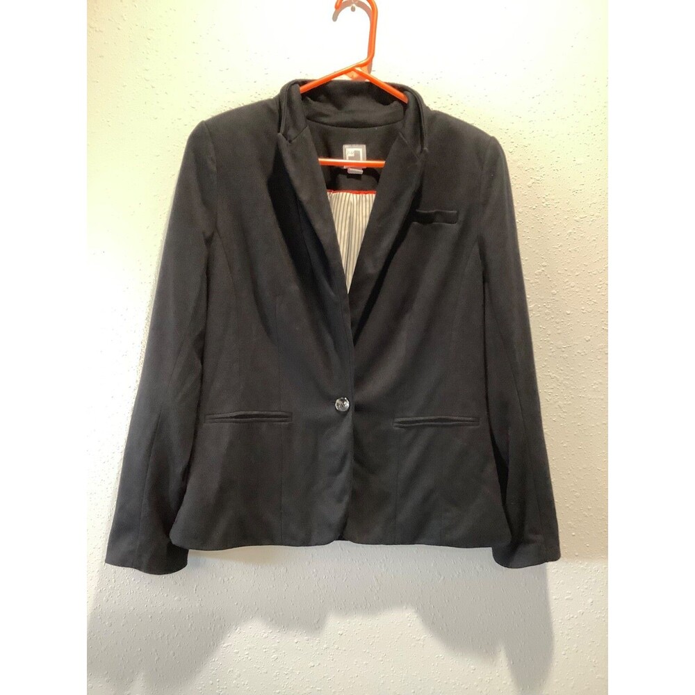 Excellent JC Penney JCP Women's Lined Blazer - M-black-Pockets-shoulderpads